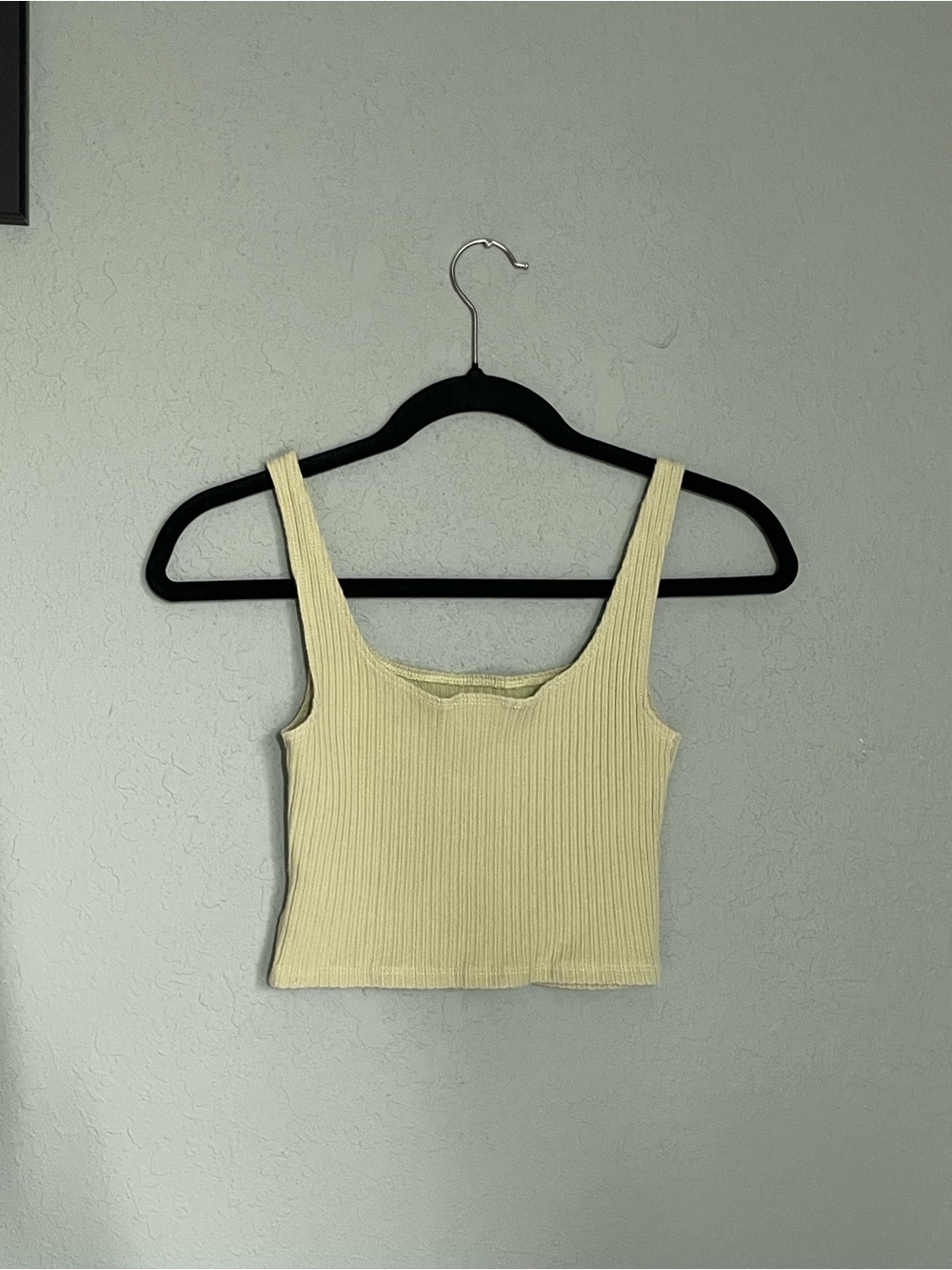 Reformation Julianna Ribbed Square Neck Cropped Tank Top Size XS Spearmint Green - Picture 7 of 9